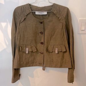 VALENTINO ROMA linen blazer coat